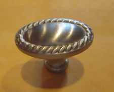 PULL KNOBS with SCREWS for CABINETS and DRAWERS - OVAL / EGG SHAPED with ROPE