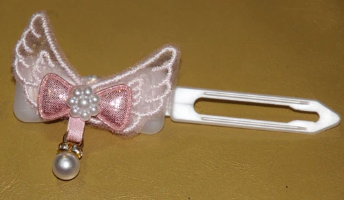 S-1597_Angel Dog_Dog Fur Clip_Hair Bow_Firm Hold_Hair Clip_Dog_Large