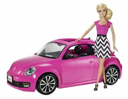 barbie pink volkswagen beetle car