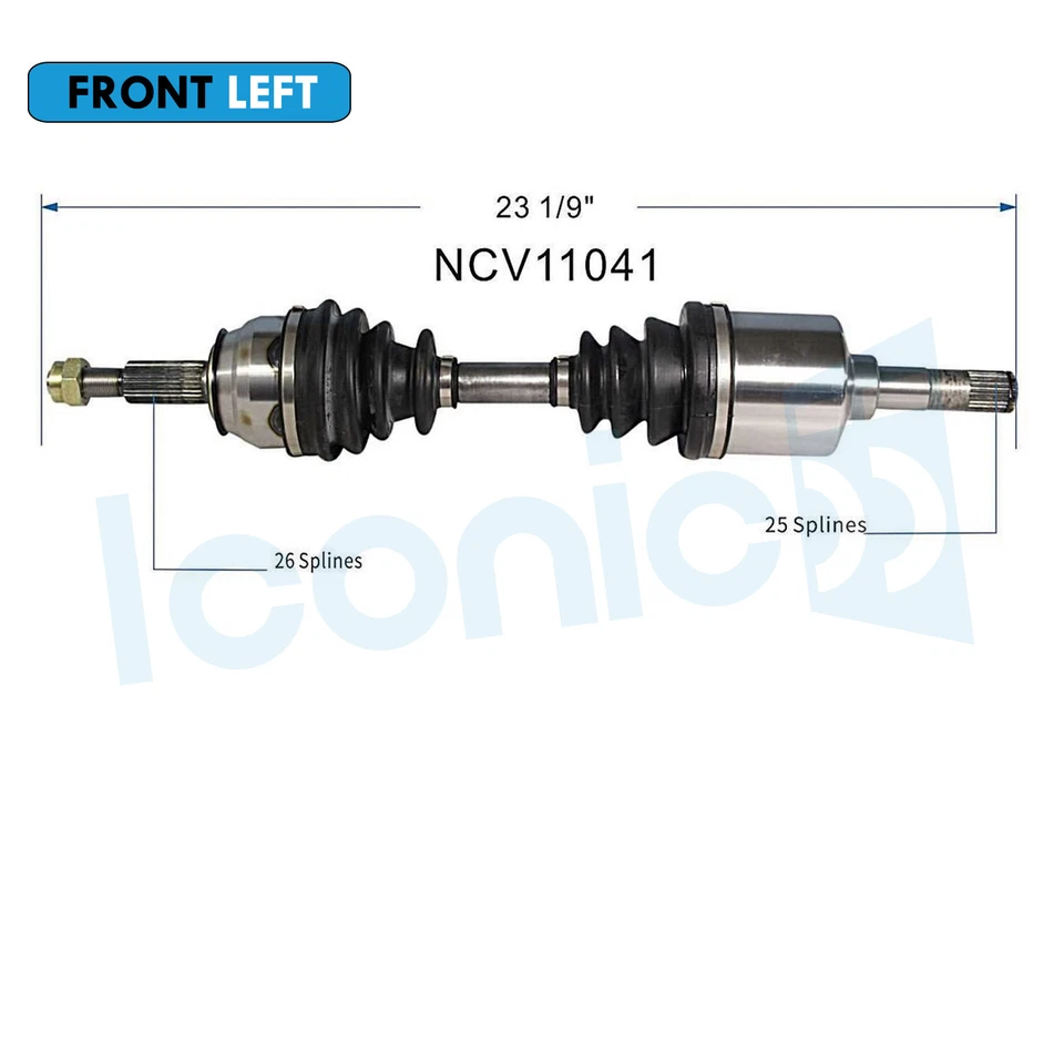 Conjunto de eje CV delantero izquierdo para Ford Tempo 1992-1994 Mercury Topaz 2,3 L 3,0 L tracción delantera Foto 2 de 4