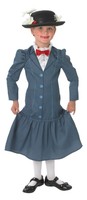 Rubie's Official 1960s Mary Poppins + Hat Girls Fancy Dress 60s Disney Childs... Rubie's Official 1960s Mary Poppins + Hat Girls Fancy Dress 60s Disney Childs...