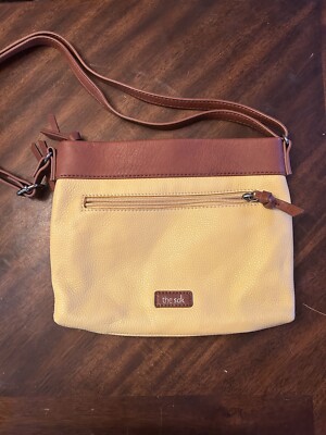 NWOT The Sak Sanibel Leather Buttercup Yellow Brown Leather