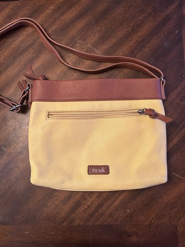 Neu ohne Etikett The Sak Sanibel Leder Buttercup gelb braun Leder Umhängetasche Handtasche - Bild 1 von 8