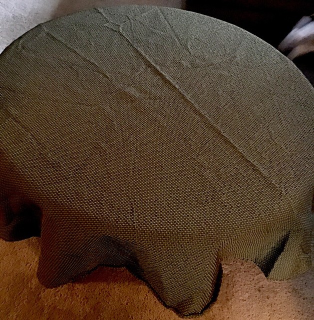 Olive Green Oval Woven Tablecloth, 66” x 60” eBay