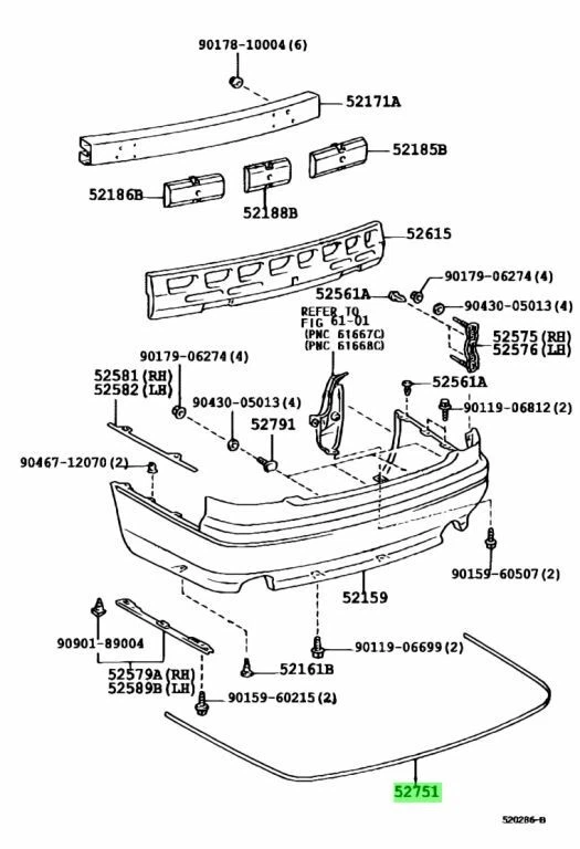 Parachoques delantero trasero moldura cromada OEM Toyota 97-05 Aristo Lexus GS300/400/430 Foto 3 de 4