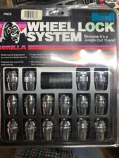 Gorilla Wheel Locks 71683N Acorn Wheel Locks 1/2" Thread Size 16 lugs 1 key