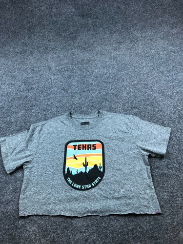 Mine Cropped Graphic T-Shirt Grey 