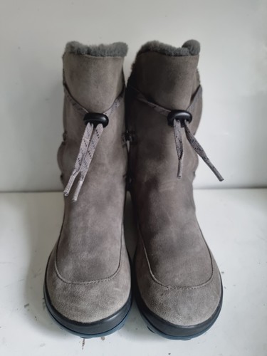 CAMPER PEU PISTA UK 3 EU 36 WOMEN GREY REAL SUEDE LEATHER FLAT BIKER ANKLE BOOTS - Picture 11 of 15