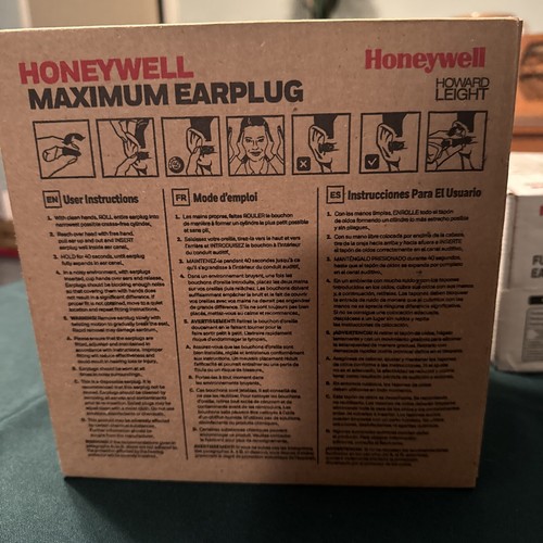 100 Count Corded Howard Leight MAX-30 Disposable Foam Ear Plugs - Picture 4 of 7