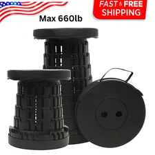 2025 Collapsible Stool Chair Max 660Lb Upgraded Folding Stool Lightweight S....