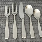 Mikasa Satin Loft 5 Pc Set Stainless Steel 18/10 Flatware Fork Knife Spoon