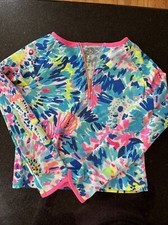 Lilly Pulitzer Swim Rash Guard Top Girl s Sydney XL UPF 50 And Shorts