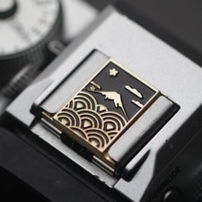 Ripple Metal Brass Camera Hot Shoe Cover Protect For Olympus Sony Fuji Leica