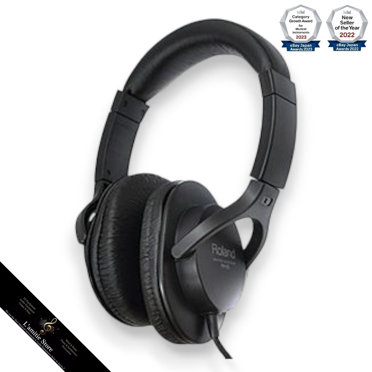 Roland RH-5 BLACK 【新品•未開封】　4個セット Roland RH-5 Closed-back Comfort Fit Headphones | Sweetwater