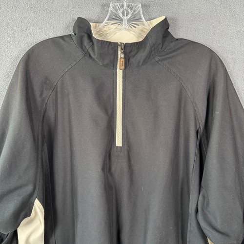 Ping Mens Windbreaker Large Black 1/4 Zip Pullover Convertible Sleeve Jacket - Picture 3 of 12
