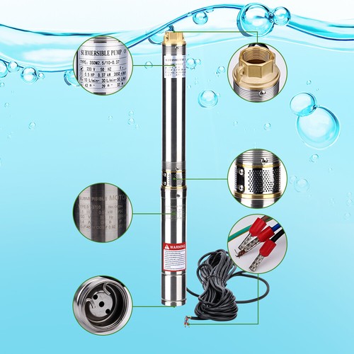 370W Max. 3800L/h Brunnenpumpe Tiefbrunnenpumpe Wasserpumpe Rohrpumpe Edelstahl - Bild 11 von 11