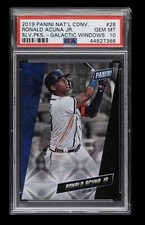 Ronald Acuna Jr #1 /5 National Galactic Windows 2019 Baseball Card #28 PSA 10