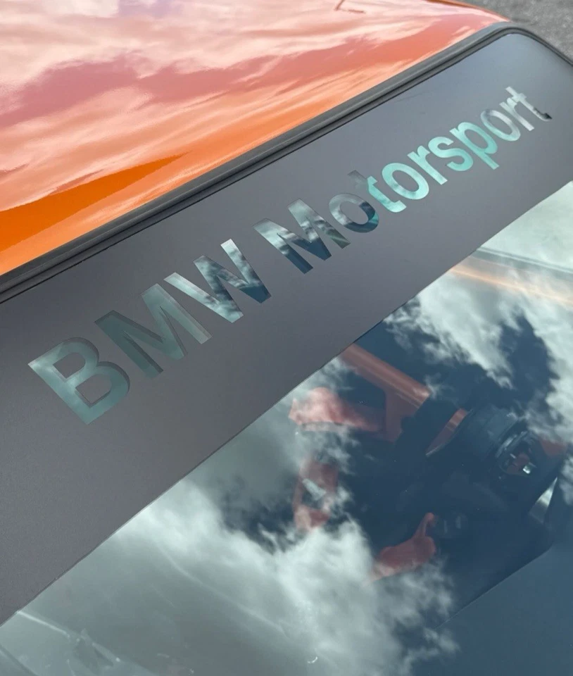 ⚫️BMW Motorsport Parabrisas Banner - Negro Mate - E30 E36 E46 E9X M3 M4 M5 Foto 3 de 3