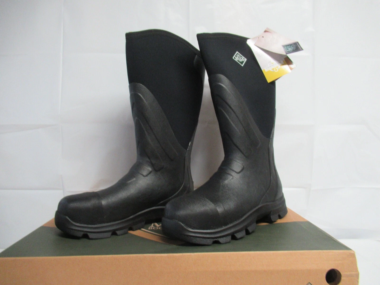 MUCK BOOT Men's Black Carbon Grit Safety Toe Size 9.0 # MGST-000 ASTM F2413