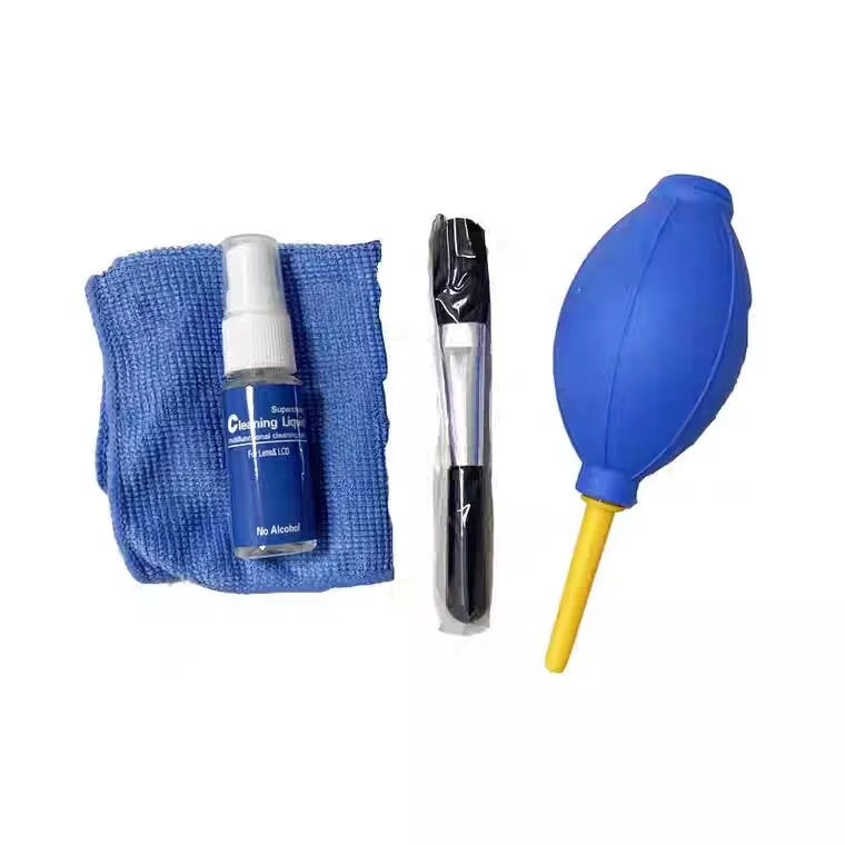 4pcs Lens cleaning Kits Cleaning fluid, cloth, brush, air blowing f  Telescope