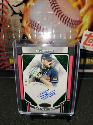 2024 Topps Tier One Bryce Elder Advanced Stat Autograph Card Green #28/49 