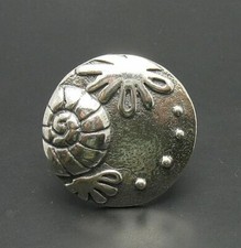 Sterling Silver Ring Genuine Stamped Solid 925 Shell Flowe Adjustable Size