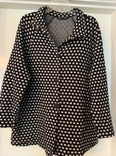 Akimbo Lagenlook Black & White A-line Jacket W/ Pockets-l