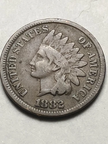 1882 Indian Head Penny Cent  Good+ G -Very Good VG Brown Coin Lot U489