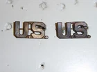 3004p  WW 1 US Army Officer's US Collar Insignia pair IR30D