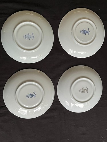 Rorstrand Sweden Ostindia Blue Flower 4 saucers diameter 7 inches - Zdjęcie 6 z 8