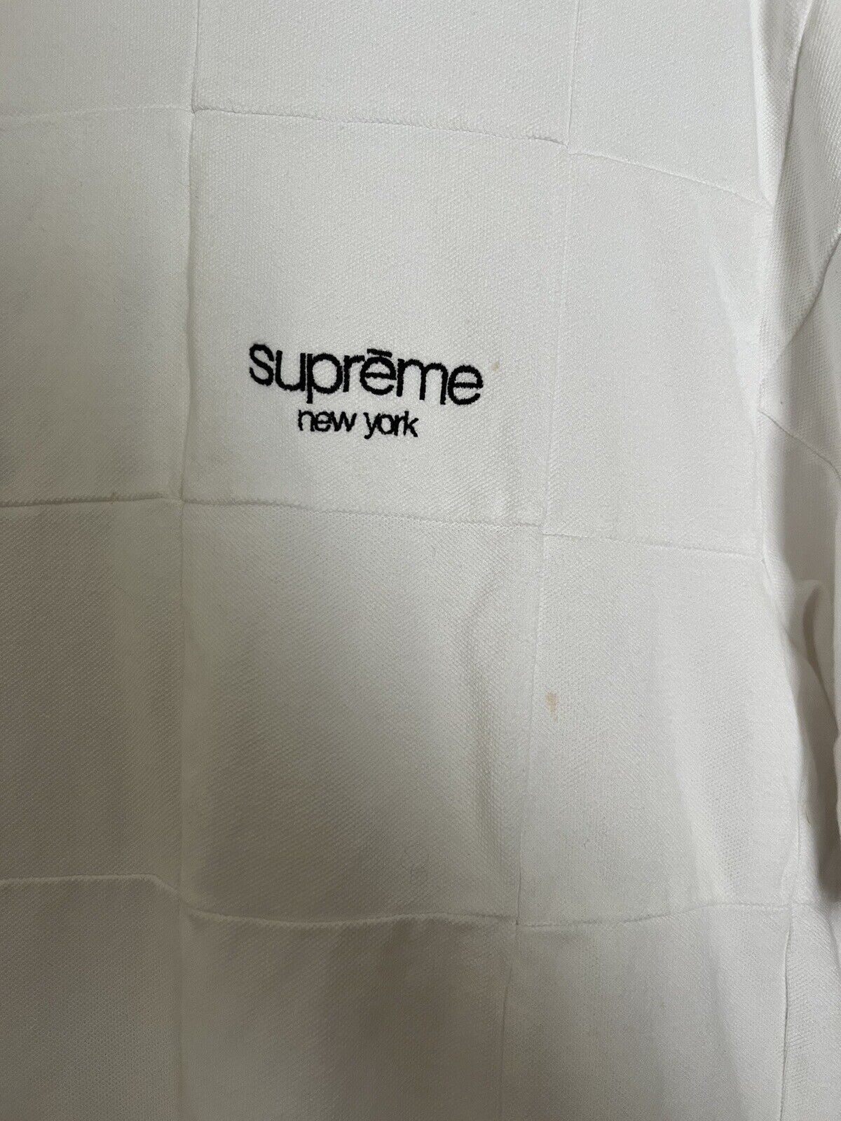 Supreme Patchwork Pique Tee Size Large White FW18… - image 2
