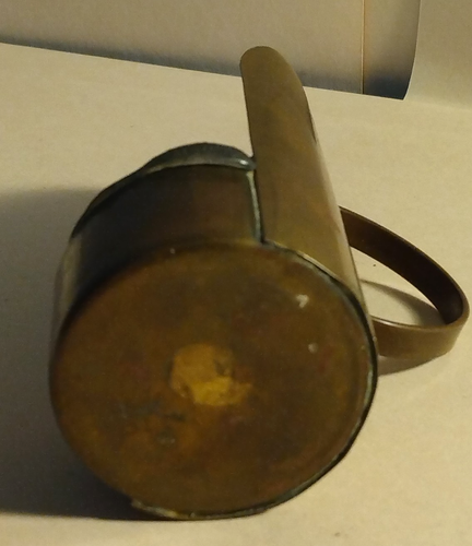 Antique Brass Finger Loop Chamberstick Candle Holder - Picture 6 of 6