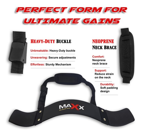 Maxx Bicep Isolator Arm Blaster Bombe Barbell Bar Weight Lifting Straps Training - Picture 5 of 12