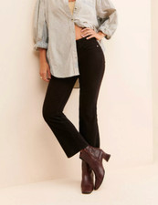 Anthropologie Pilcro Yaya Mid-Rise Crop Flare Corduroy Jeans in Brown Size 25