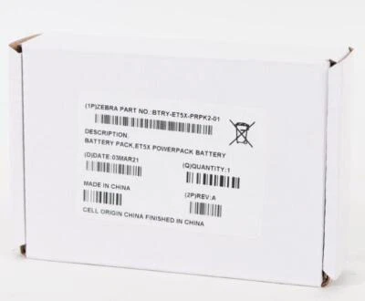 New Zebra BTRY-ET5X-PRPK2-01 Battery for ET51 ET56 ET50 ET55 Tablet 3400mAh 7.2V