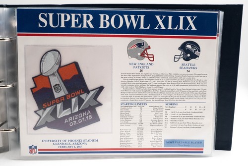 NFL 1967-2018 Super Bowl Patch Collection 2 Patches Binders - Picture 3 of 6