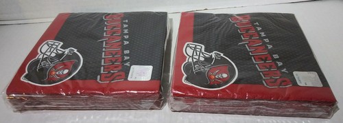 Two Packs NFL Tampa Bay Buccaneers 2- ply Luncheon Paper Napkins 72 Total - Picture 4 of 7