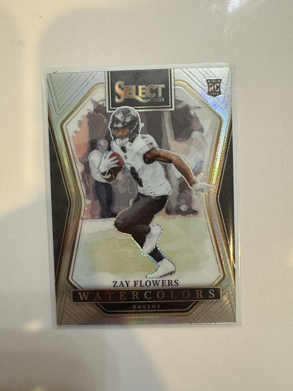 2023 Select Football Zay Flowers Watercolors SSP