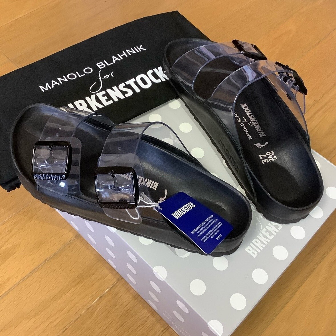 【NEW】Manolo Blahnik X Birkenstock  Arizona Black Clear Size:37(US6.5/23.5cm) image 8