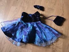 Build a Bear Purple Fancy Sequin Flower Sheer Velvet Iridescent Purse Shawl Bow