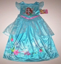 Disney Princess Ariel Little Mermaid Fantasy Nightgown Gown Pajamas New Girl