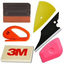Car Wrap Application Vinyl Tool Kit 3M Felt Squeegee Snitty Cutter 6 pieces tool
