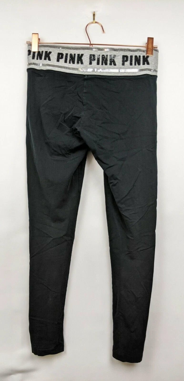 victoria-secret-vs bling logo yoga cotton blend leggings