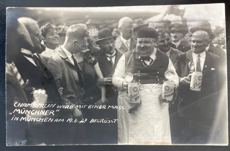 1929 Germany Special Flight Lindbergh Day Postcard cover To Chicago IL Usa