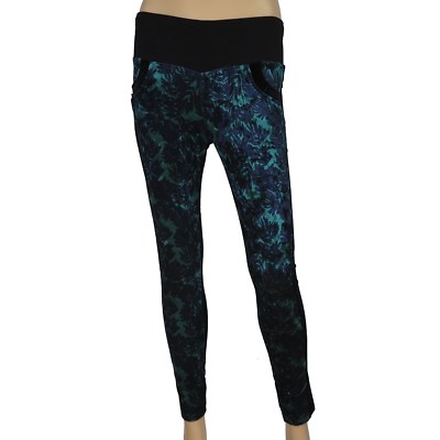 Women's Floral Velvet Pants Leggings Elastic Waistband Soft Warm & Comfy New