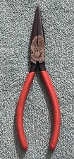 VINTAGE SNAP-ON NEEDLENOSE PLIERS NO. 96CP USA Made 7โ Long Red Handle