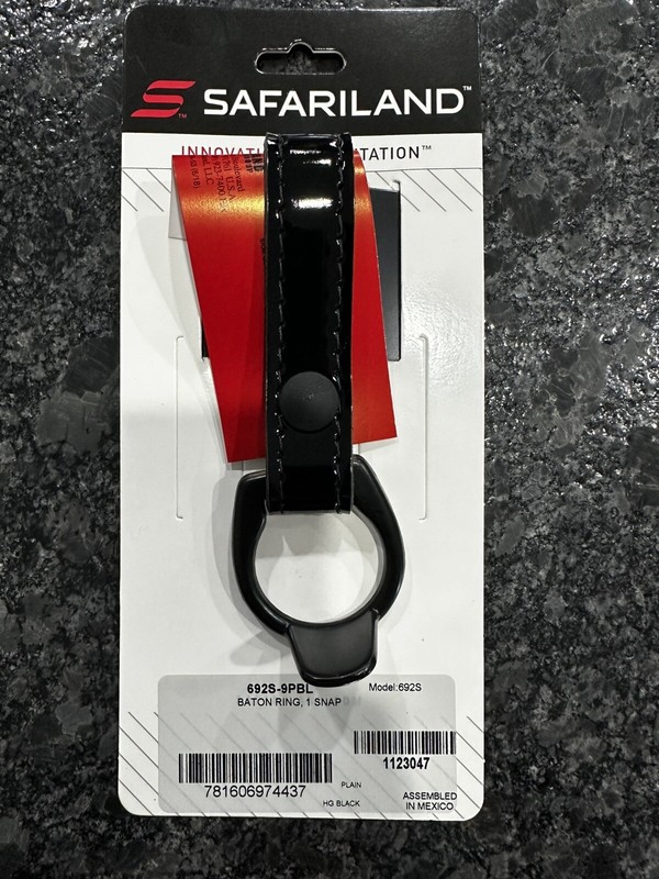 NEW SAFARILAND 692S BATON RING 1 SNAP HOLDER CLARINO HG BLACK PR24 High Gloss