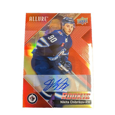 2024-25 Upper Deck Allure Autographs Red Rainbow #142 Nikita Chibrikov Jets