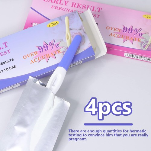 Realistic 4-Pack Prank Pregnancy Tests - Guaranteed Positive Results for Laughs - Afbeelding 6 van 8