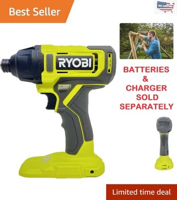 Powerful 1/4'' Hex Impact Wrench, Battery Powered, 1800 in-lbs Torque - Green